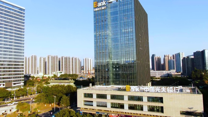 4K广州中国光大银行大楼航拍
