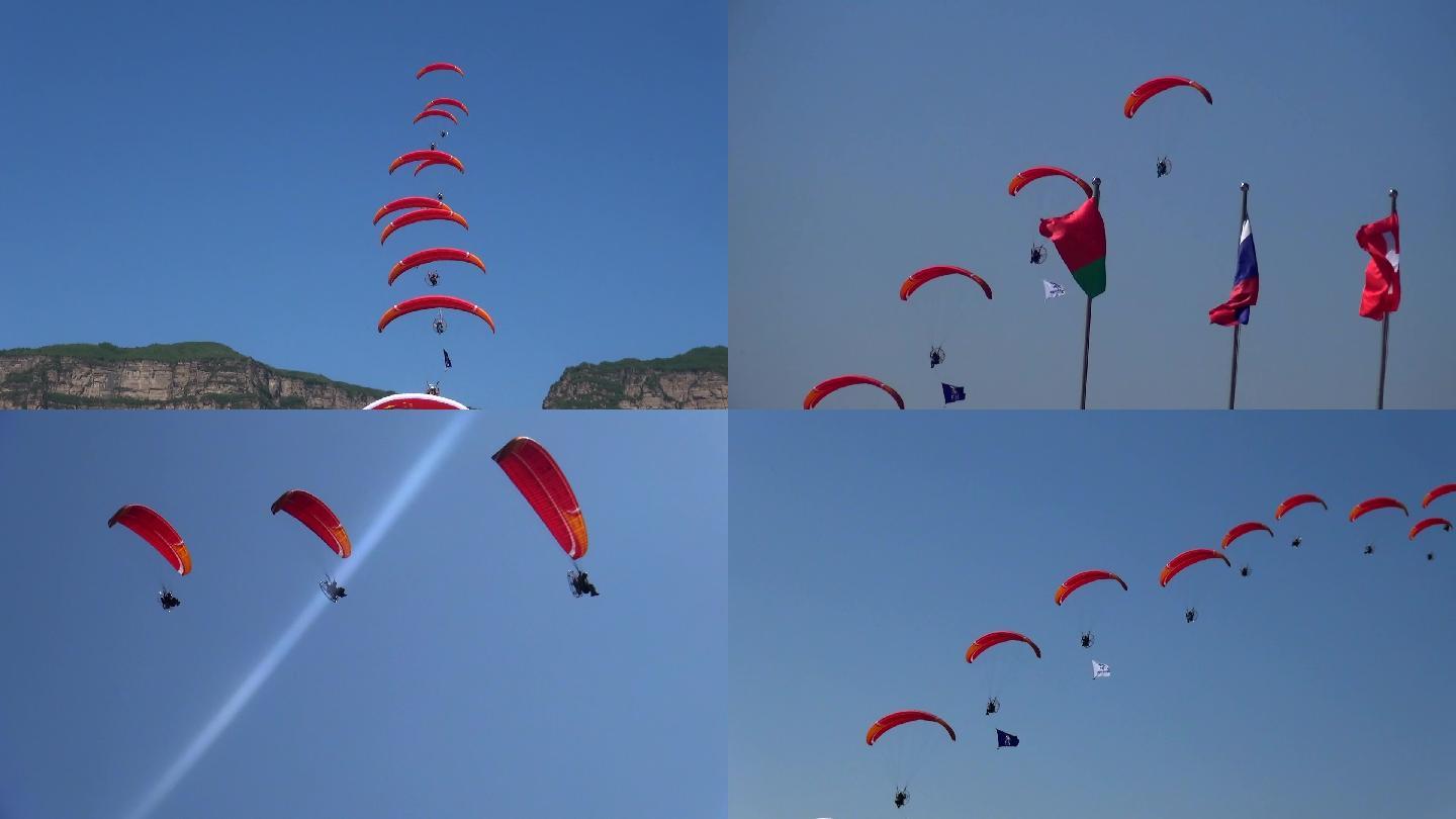 滑翔伞比赛 降落伞 滑翔赛 动力伞