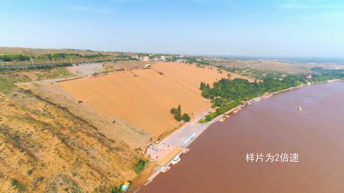 沙坡头大景滑沙