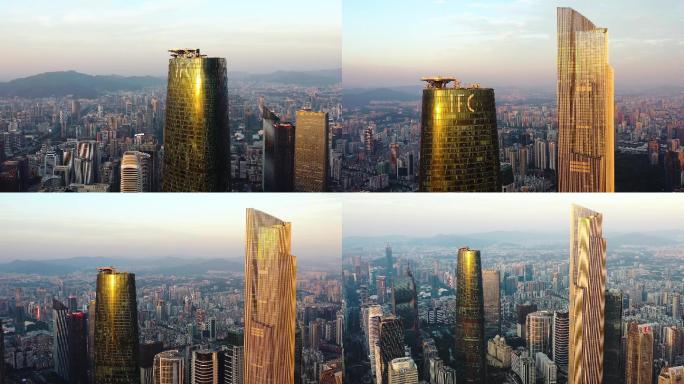 广州航拍4K电影画质广州东塔、西塔空镜头