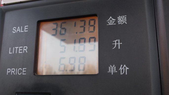 加油机加油机数字跳动油表油表数字