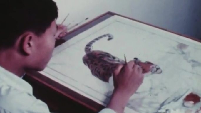70年代学生学习绘画技巧