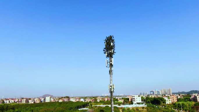 4K改良版信号发射塔树航拍