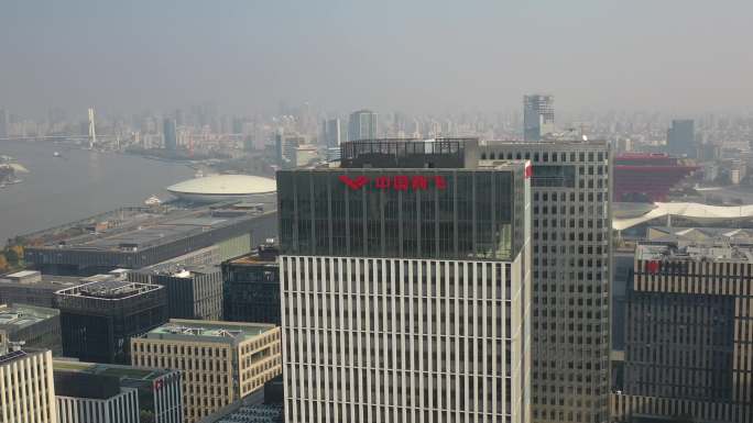 4K原素材-航拍上海中国商飞总部基地大厦