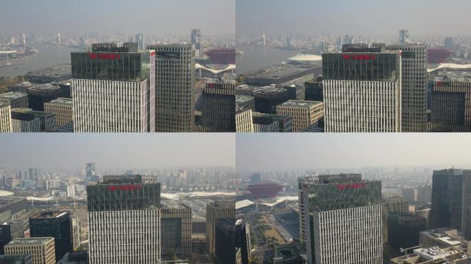 4K原素材-航拍上海中国商飞总部基地大厦