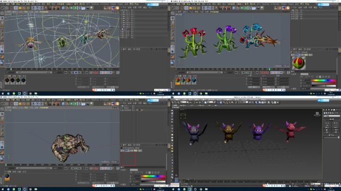 C4D+3dsmax+fbx-怪物组合