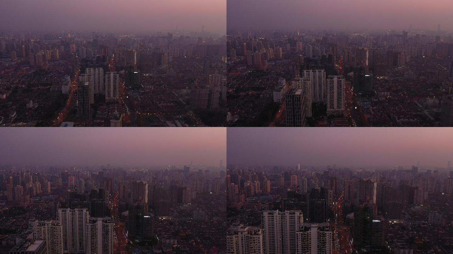 4K-原素材-上海城市雾霾