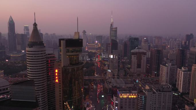 4K-原素材-上海带密度城市夜景