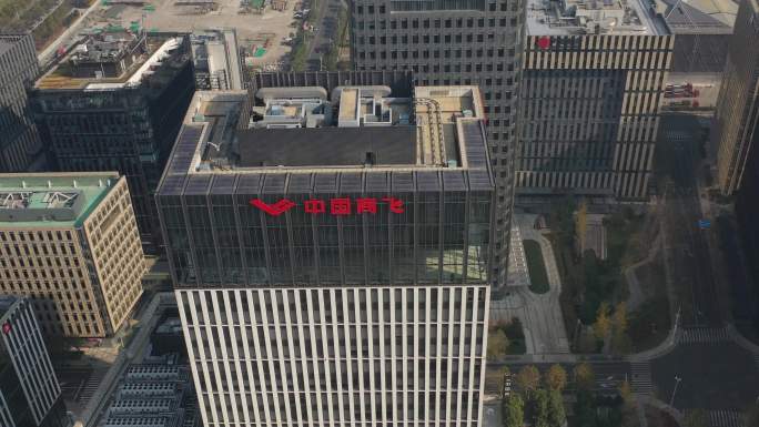 4K原素材-航拍上海中国商飞总部大厦