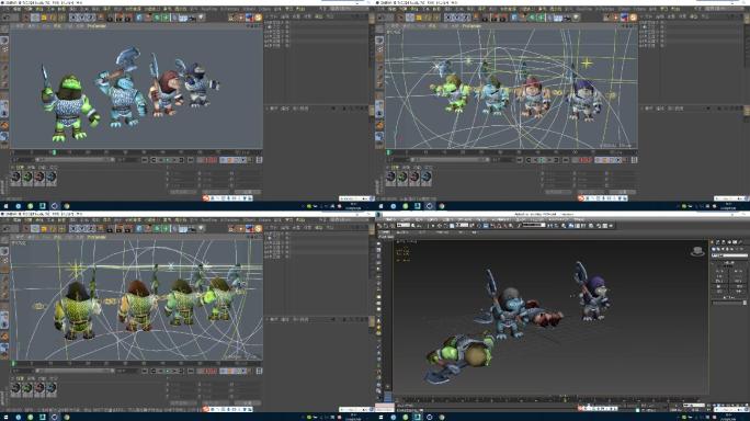 C4D+3dsmax+fbx-彩色小兵
