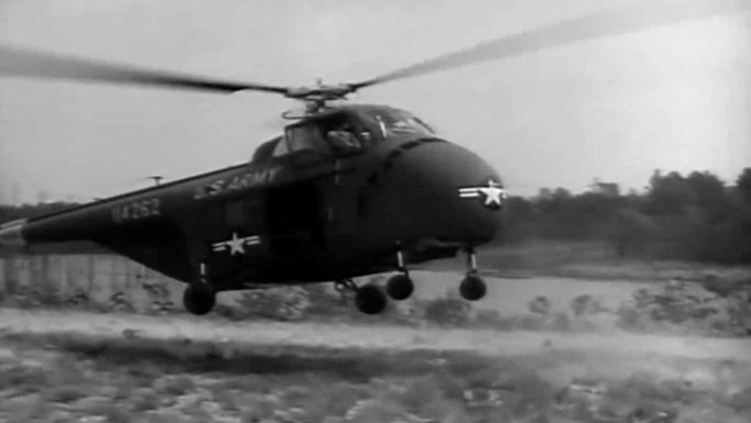 50年代美军直升机运输演习