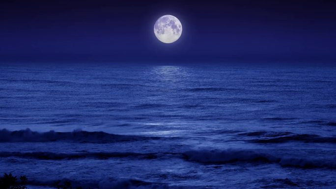 夜月海浪