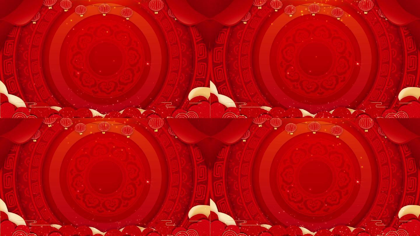 红色喜庆节日背景循环