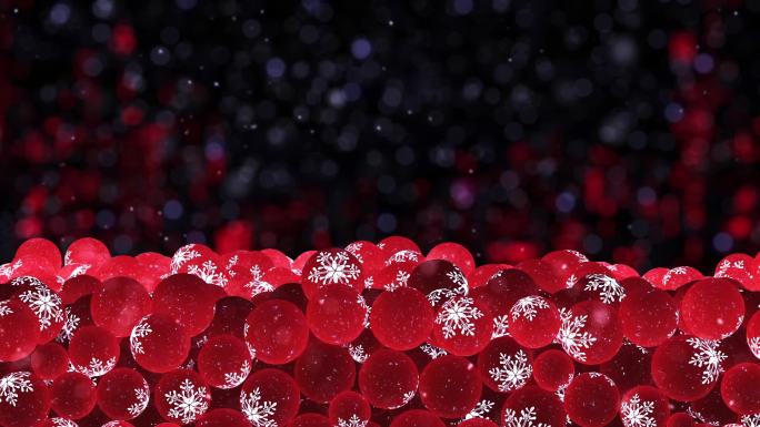 圣诞红色雪花装饰球祝福logo
