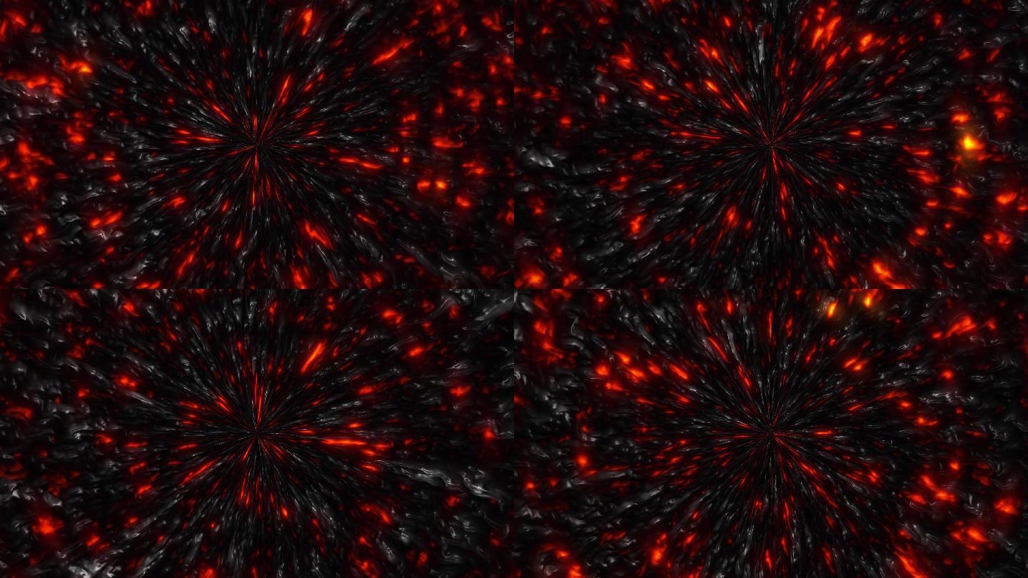 炫酷黑暗红黑流体动漫游戏包装背景