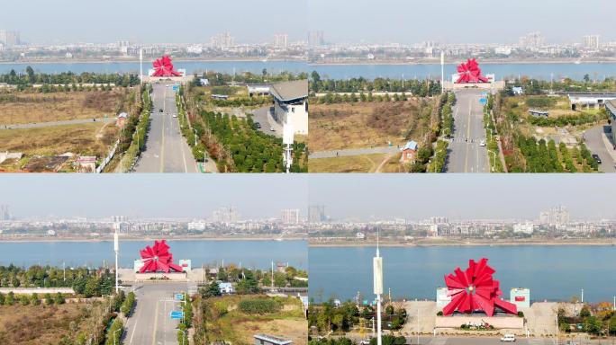 中国湖南省湘潭市城市之光雕塑4K