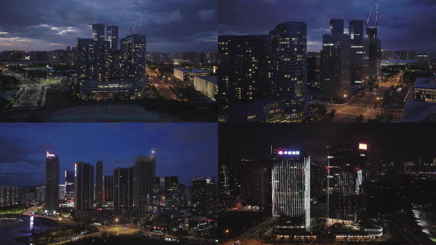 深圳市宝安中心区城市夜景