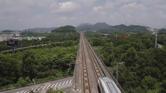 深圳罗田公园，深圳高铁航拍