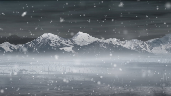 大漠苍茫大雪