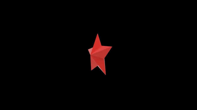 高清红色五角星通道无限循环