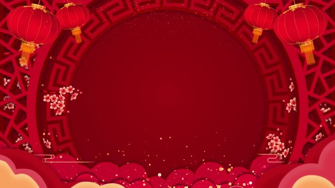 灯笼红色喜庆节日背景循环