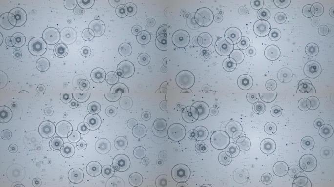 4K-六边形圆环圆形粒子颗粒科技感舞台