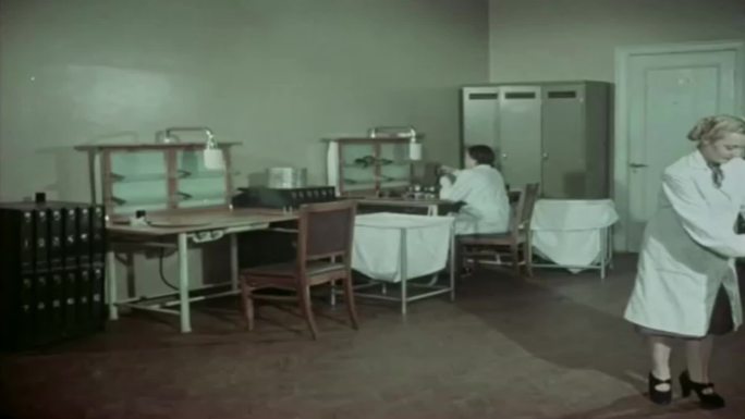 60年代电影胶片剪辑洗印室洗印厂