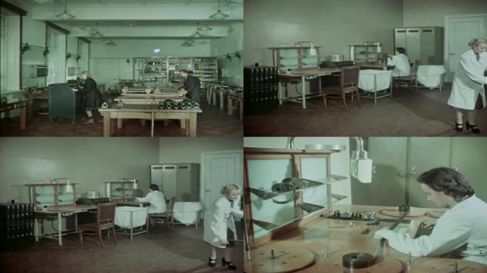 60年代电影胶片剪辑洗印室洗印厂