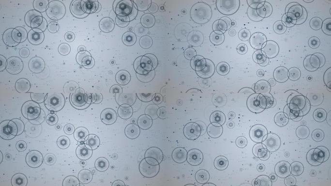 4K-六边形圆环圆形粒子颗粒科技感舞台2
