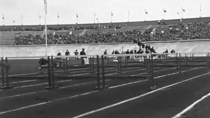 上世纪初体育运动百米赛跑比赛