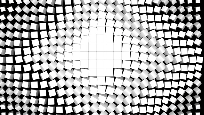 裸眼3d结构投影墙面投影矩阵方块变