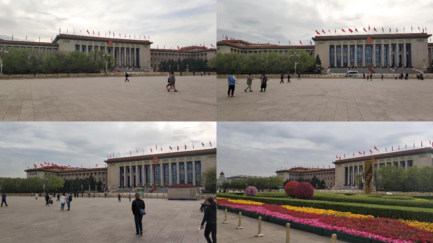 4K北京人民大会堂大范围移动延时摄影