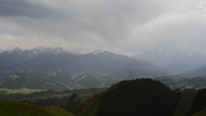 新疆天山牧场南山高山牧场乌云