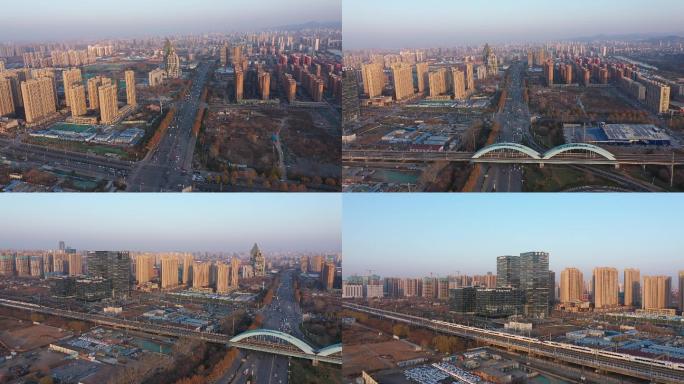 4K-原素材-济南西部城市建设