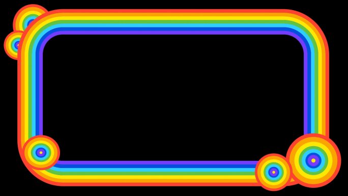 彩虹边框卡通循环带通道