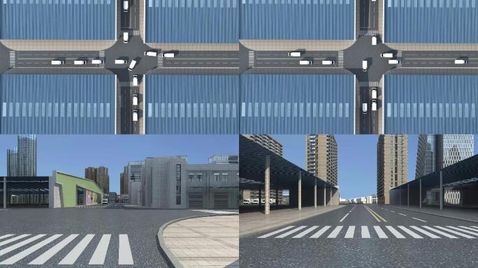 车辆拥堵城市交通模拟三维动画