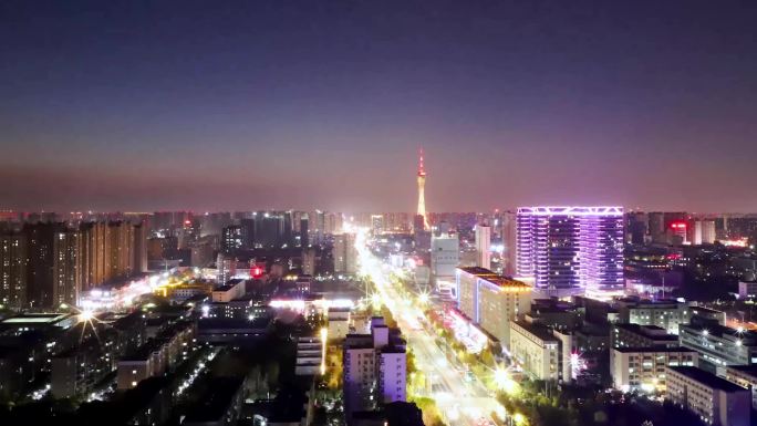 郑州城市夜景延时摄影