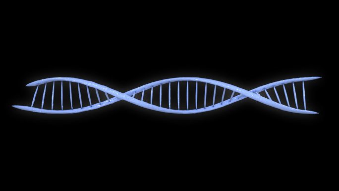 ALpha透明通道仿真DNA基因链循环