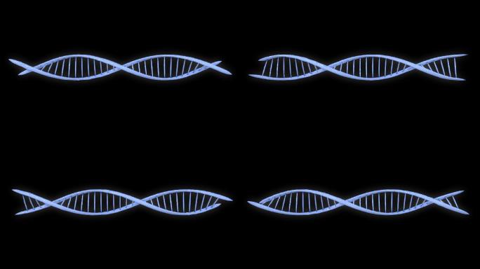 ALpha透明通道仿真DNA基因链循环