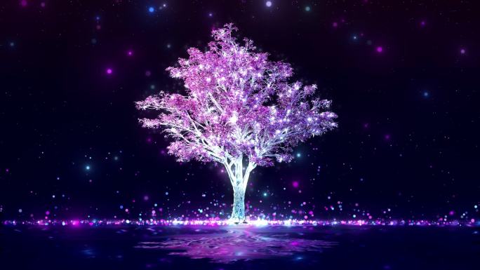浪漫梦幻水晶树视频素材