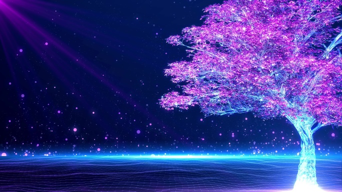 唯美浪漫水晶树背景视频素材
