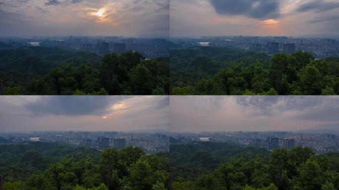 云碧峰拍上饶市全景