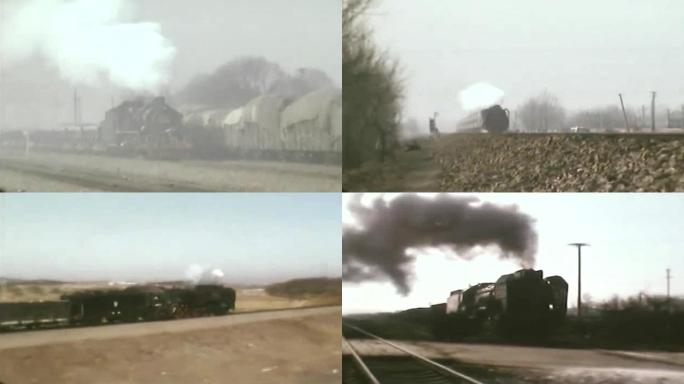 80年代蒸汽火车、货车、拉煤车