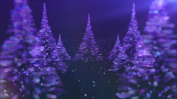 紫色粒子森林唯美logo演绎
