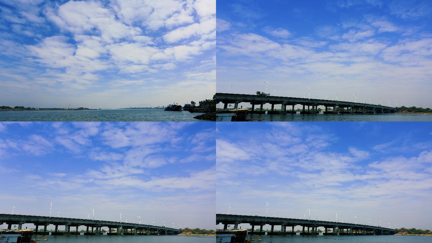 天空美丽的蓝天白云4K