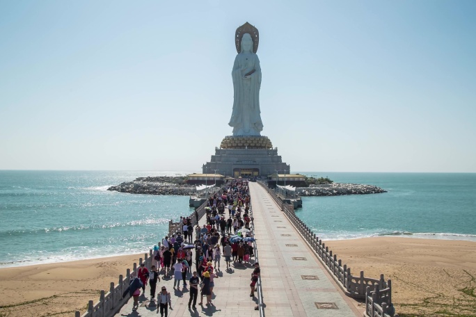 海南三亚南海观音延时视频（5K）