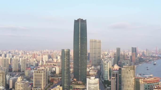 上海白玉兰广场航拍—4K原素材