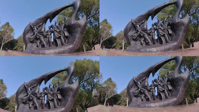 4K-原素材-上海龙华烈士陵园雕塑