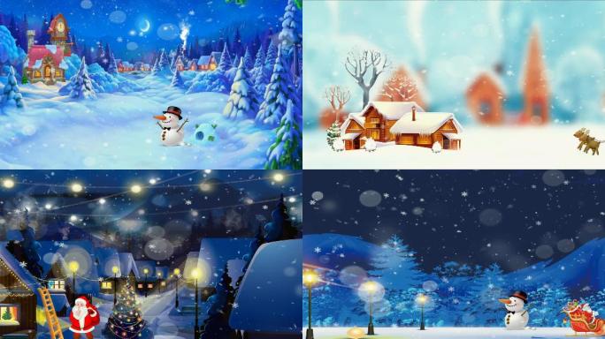 圣诞节，平安夜，雪景高清视频