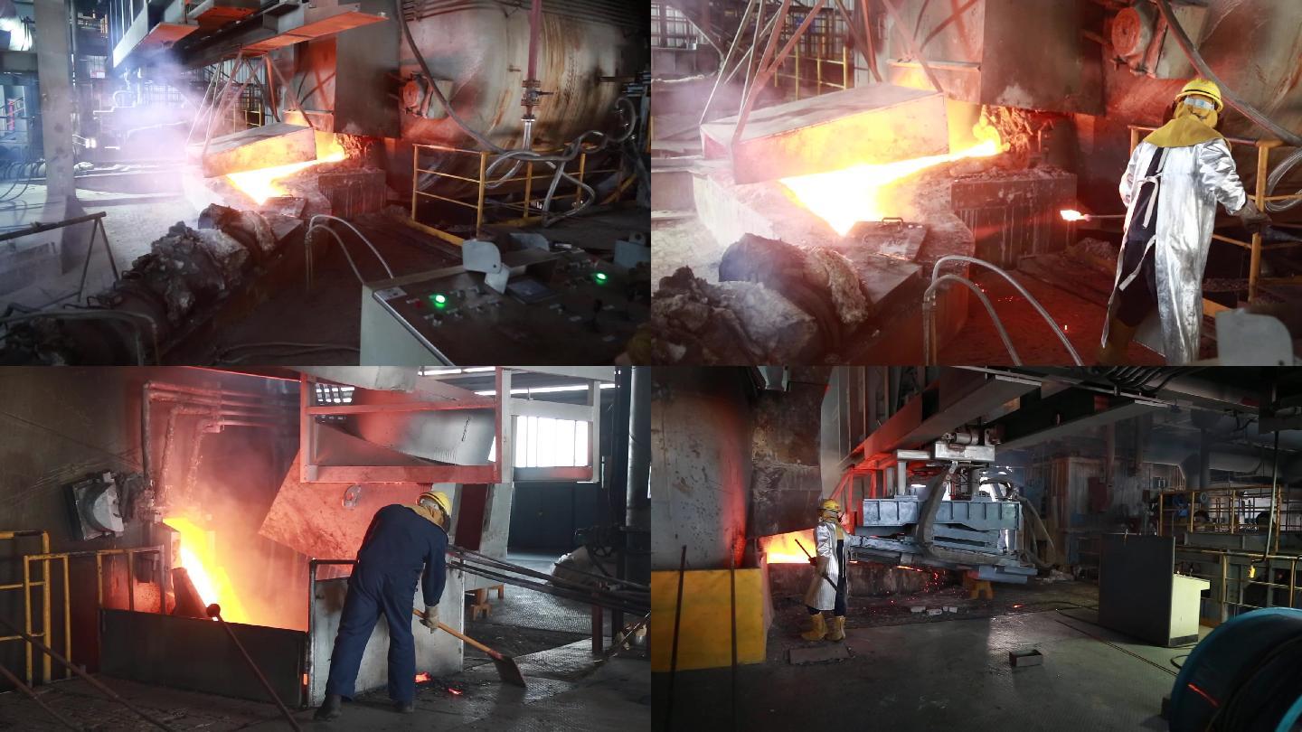 冶炼冶金铸金素材车间工人作业